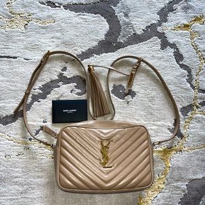 Lou medium crossbody nude ysl bag